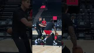 Steven Adams warming up for his first game as a Rocket 👀 | Houston Rockets