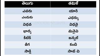 Spoken tamil in telugu | learn tamil in telugu | #tamilintelugu | #tamilintelugu |#coolwaytolearn