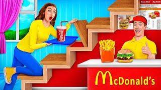 Saya Membuka McDonald's Di Rumah Saya | Situasi Lucu Multi DO Challenge