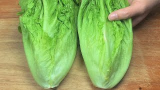 #lettuce  ，Simple Stir Fry Lettuce with Garlic Chinese   food Recipes