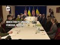 Biden meets Ukraine foreign, defence mins in Poland