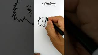 VERY EASY , How to turn words WOLF into cartoon #shorts #art #drawing #draw #short