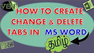 Ms Word Tabs  in tamil | Tab setting in ms word in Tamil | Ms word tabs