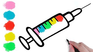 How to draw a syringe / Shpritsni qanday chizish mumkin/ Как нарисовать шприц
