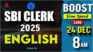 SBI Clerk 2025 | SBI Clerk English Preparation in Telugu | by Kiran Sir