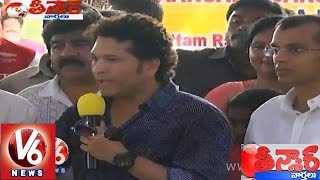 Sachin Tendulkar visits adopted village 'Puttamrajuvari Kandrika', Nellore - Teenmaar News