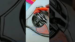 Como dibujar el Escudo de River Plate 3D sin nunca usar una goma de borrar