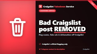 How to Flag Craigslist Post Ads and Get Them Removed