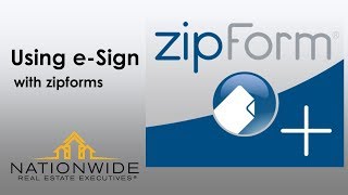 Using e-Sign with zipforms