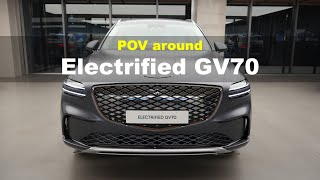 2025 Genesis GV70 Electrified POV exterior and interior