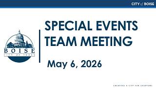 Special Events Team Meeting