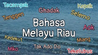 Bahasa Melayu Riau Apakah ada yang sama di daerah lain?