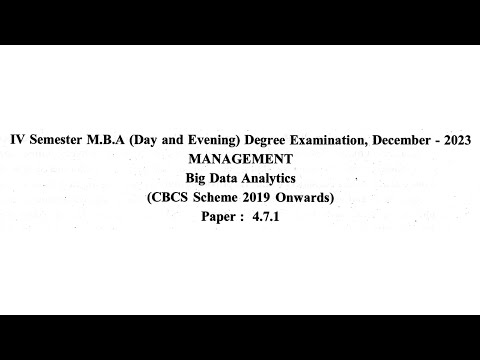 Big Data Analytics 2023 Question Paper