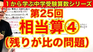 中学受験算数「相当算④（残りが比の問題）」小学４年生～６年生対象【毎日配信】