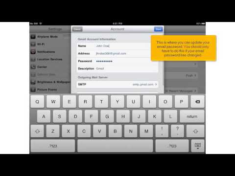 How to change your email password on your iPad How to change your email password on your iPad