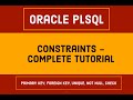 Constraints in SQL | Oracle pl sql interview questions | primary key and foreign key in SQL