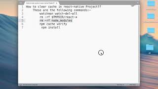 How to clear cache in react-native Project??