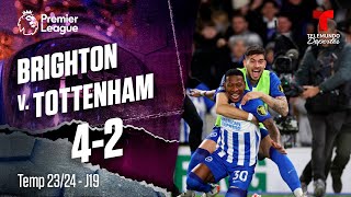 Highlights & Goles: Brighton v. Tottenham 4-2 | Premier League | Telemundo Deportes