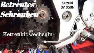 Kettenkit SV 650 wechseln mit Kette nieten!