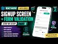 React Native Signup Screen + Form Validation | Step by Step (Part 2)