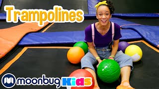 Meekah Visits Sky Zone Trampoline Park - Learn to Bounce! | Fun and Educational Videos for Kids