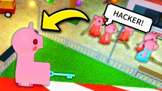 1 hacker vs 100 piggys in Roblox Piggy..