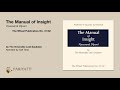 the manual of insight