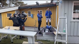 Utvendig sprøyting på Eventyrlig oppussing