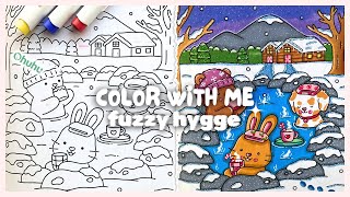 ASMR Color With Me #14 ❄️🎨 | Fuzzy Hygge Coloring Book! (Ohuhu Brush Markers)