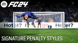 EA FC 24 All Signature Penalty Styles! (ft. Haaland, Mbappe, Jorginho, etc)