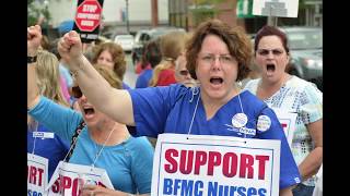 Baystate Franklin Medical Center unionized nurses gather for rally on town green