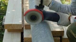 Cutting Asbestos Pipe Stock Video