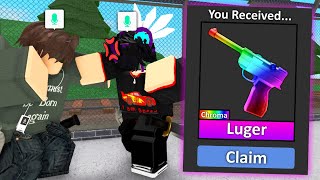 Guess the Sheriff But we Prank Larx AGAIN and he RAGED in MM2! *Voice Chat*