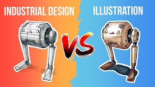Industrial design sketching style vs. illustration style