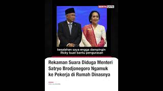 Rekaman Suara Diduga Menteri Satryo Brodjonegoro Ngamuk ke Pekerja #kemendiktisaintek #beritasatu