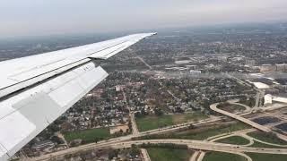 AA MD-83 dusk MKE Landing with Vapor Trails