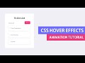 Create Hover Animations in CSS | HTML & CSS Tutorial