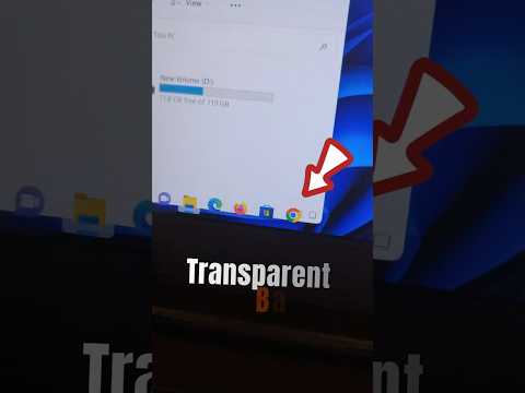 Transparent Windows Taskbar!  #WindowsTricks #pctipsandtricks #hindi #ga #windows11#windowstips