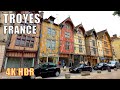 Troyes, France - Amazing Medieval old Town - Troyes  walking tour 4K HDR