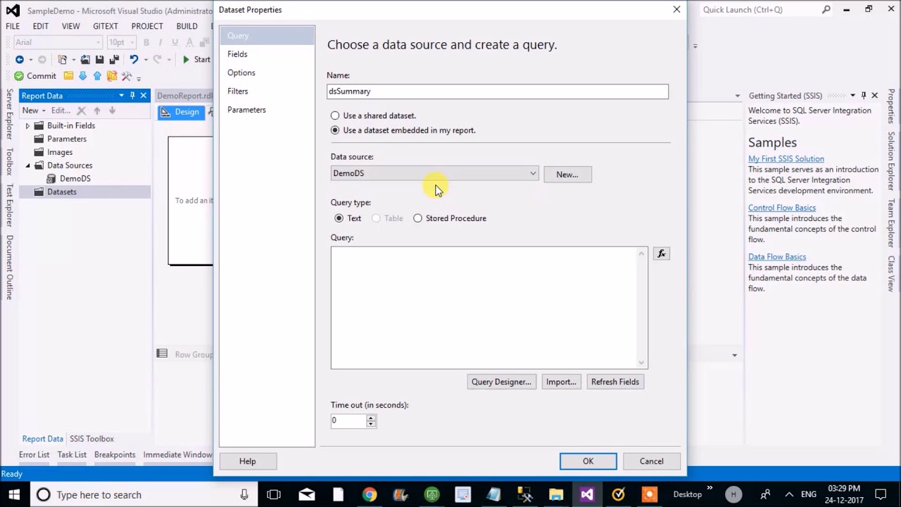 Ssrs Reports Using Parameterized Stored Procedure - YouTube