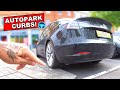 AUTOPARK finds space & CURBS / KERBS when parking! | Tesla Model 3 101 (FSD/HW3)