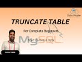 20. TRUNCATE TABLE | Introduction to MySQL