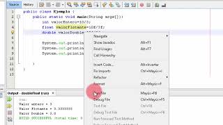 CURSO JAVA SE- 12 EJERCICIO DOUBLE FLOAT