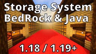 Minecraft Tutorial | Storage System 1.18 | Java & Bedrock Edition | Fully Automatic