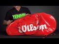 wilson super tour 15 pack tennis bag 3 main compartments