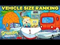 Every Car, Truck, Tank, and Vehicle Ranked By SIZE! 🚗 | SpongeBob