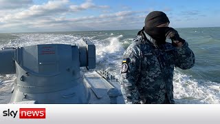 On patrol with the Ukrainian navy