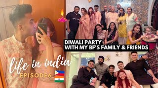Celebrating DIWALI with my boyfriend's family & friends | Life in India 🇮🇳 EP. 6