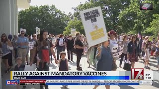 Rally against mandatory vaccines in NC