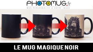 Mug Magique Noir réagissant à la chaleur (à personnaliser sur photomug.fr)